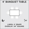 4 ft. Rectangular Banquet Table