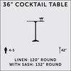 36" Cocktail Table (Tall)