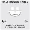 Half Round Table