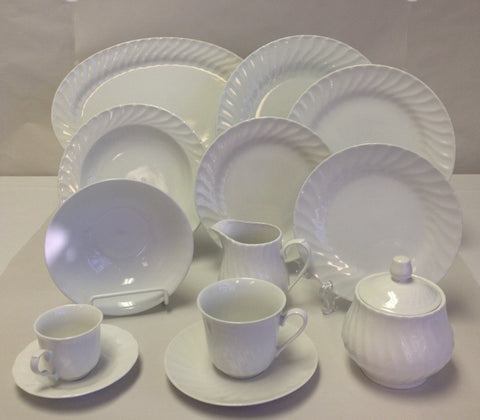 White Swirl Plate Collection