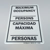 Maximum Occupancy Sign