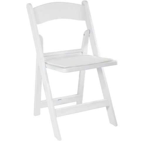 White Comfort Folding Chair