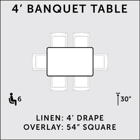 4 ft. Rectangular Banquet Table