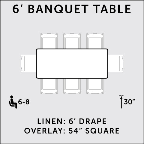 6 ft. Rectangular Banquet Table