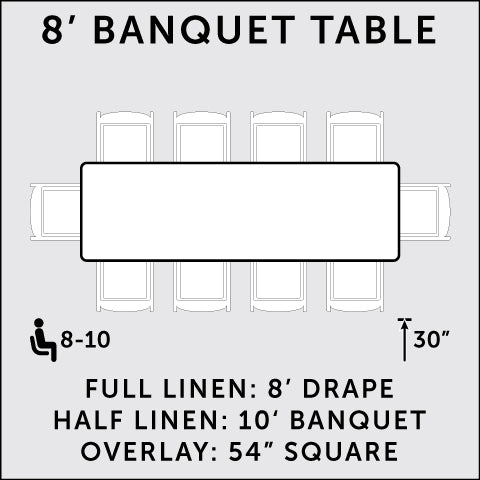8 ft. Rectangular Banquet Table