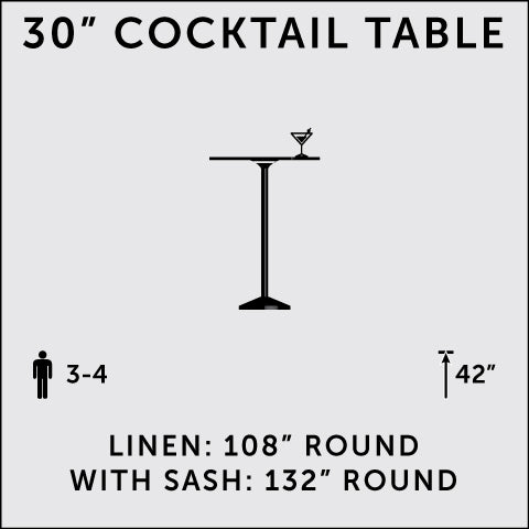30" Cocktail Table (Tall)