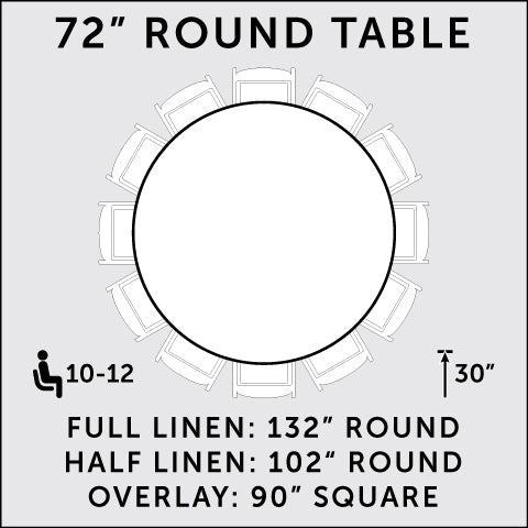 72" Round Table for Rent | Orange County CA – On Call Event Rentals