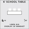 6' School Table