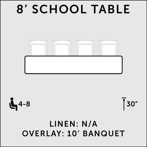 8' Classroom Table